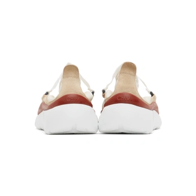 Shop Chloé Off-white Sonnie Ballet Sneakers In 101 White