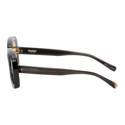 Shop Doublet Grey Flame Sunglasses In D.grey/oran