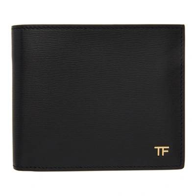 Shop Tom Ford Black 'tf' Bifold Wallet In U9000 Black