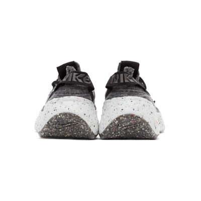 Shop Nike Black & Grey Space Hippie 04 Sneakers In Grey/black