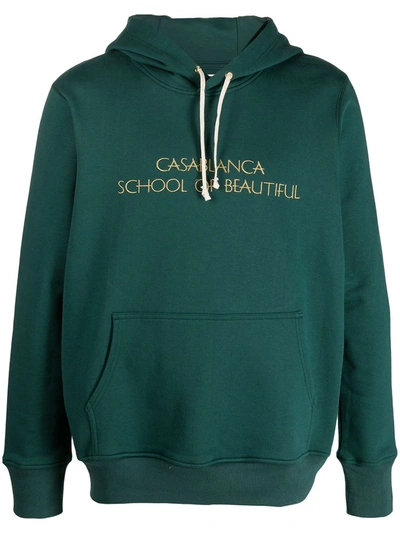 Shop Casablanca School Of Beautiful Hoodie In Green