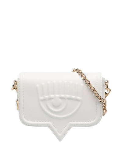 Shop Chiara Ferragni Small Eyelike Bag In White