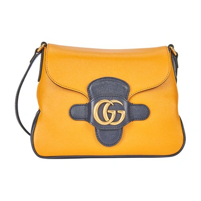 Shop Gucci Dahlia Shoulder Bag In Sun Oil Blue