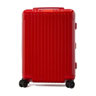 Shop Rimowa Essential Cabin Luggage In Red Gloss