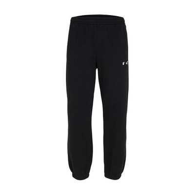 Shop Off-white Ow Jogging Pants In Black White