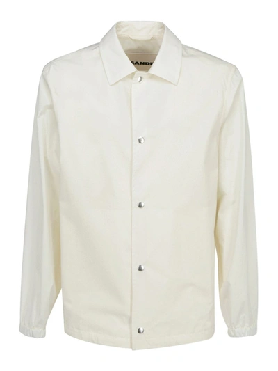 Shop Jil Sander Cotton Shirt-jacket In White