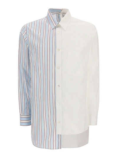 Shop Lanvin Double-effect Cotton Shirt In White