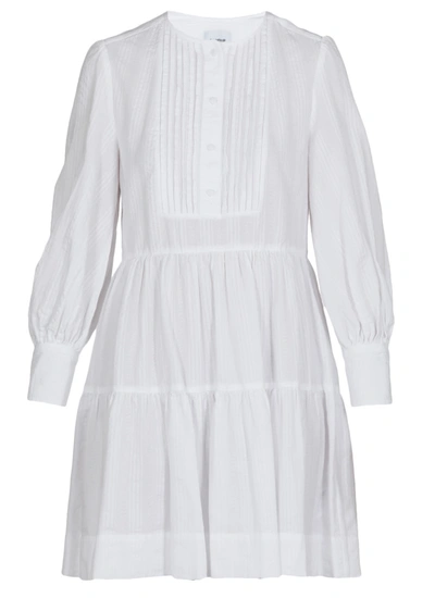 Shop Dondup Short Cotton Dress In White