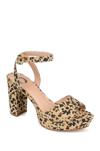 Shop Journee Collection Journee Nairri Platform Sandal In Leopard