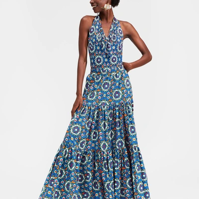 Shop La Doublej Big Skirt In Kaleidoscope Bluette