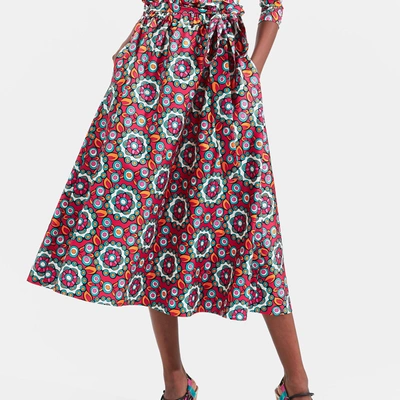 Shop La Doublej Sardegna Skirt In Kaleidoscope Fuxia