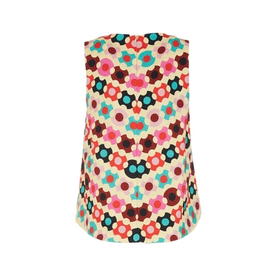 La Doublej Women's La Scala Printed Cotton Top In Groovy Dot Giallo