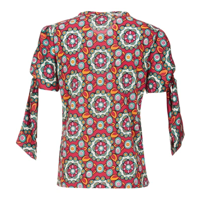 Shop La Doublej Tie T-shirt In Kaleidoscope Fuxia