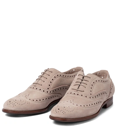 Shop Church's Burwood Suede Brogues In Pink