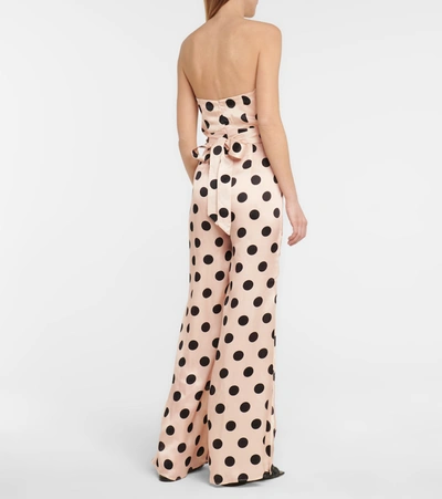 Shop Alexandra Miro Clara Polka-dot Jumpsuit In White