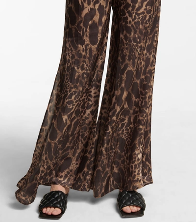 Shop Alexandra Miro Clara Leopard-print Jumpsuit In Brown