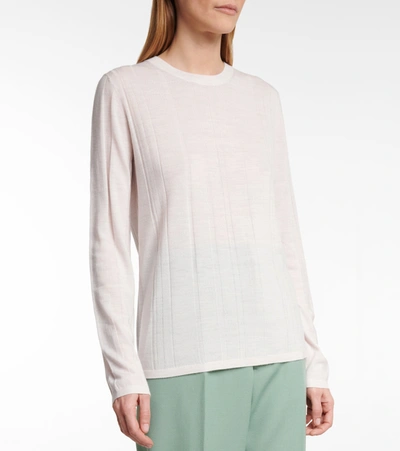 Shop Joseph Wool-blend Sweater In White
