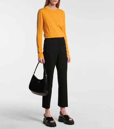 Shop Joseph Wool-blend Sweater In Orange