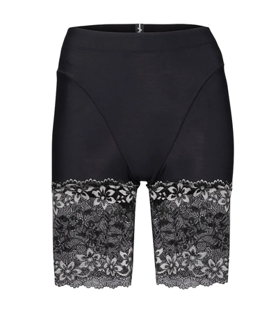 Shop Adam Selman Sport Lace Biker Shorts In Black