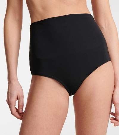 Shop Karla Colletto Basics High-rise Bikini Bottoms In Black