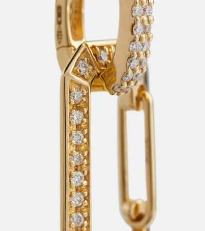 CHIARA S号钻石装饰18K黄金单只耳环
