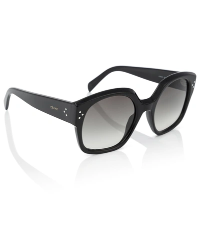 Shop Celine D-frame Acetate Sunglasses In Black