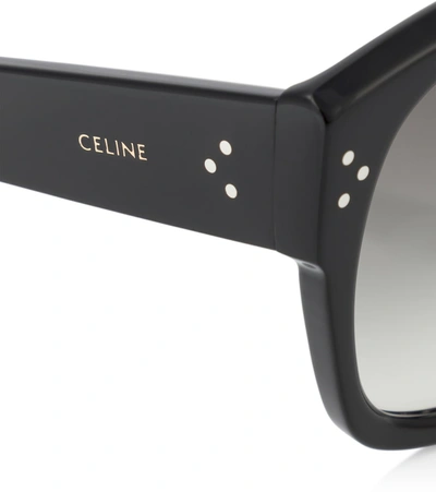 Shop Celine D-frame Acetate Sunglasses In Black