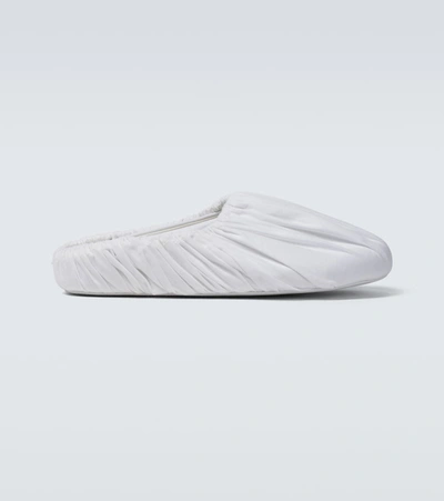 Shop Maison Margiela Dual Layered Slippers In White
