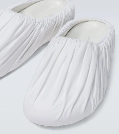 Shop Maison Margiela Dual Layered Slippers In White