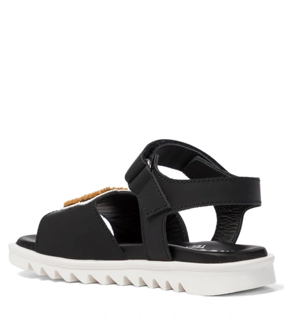 Moschino Teddy Bear Motif Sandals In Black