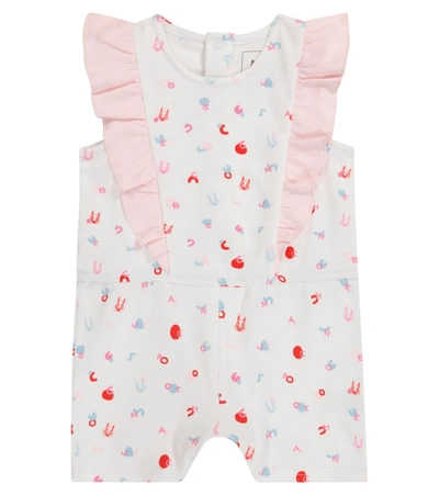 Shop The Marc Jacobs Baby Printed Cotton Playsuit In White