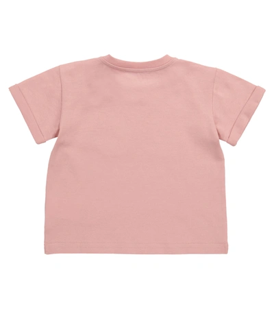 Shop Dolce & Gabbana Baby Logo Cotton-jersey T-shirt In Pink