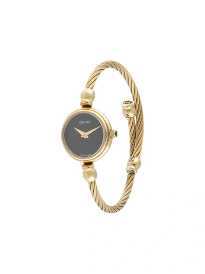 Pre-owned Gucci  Ladies Quartz 20mm In Gold