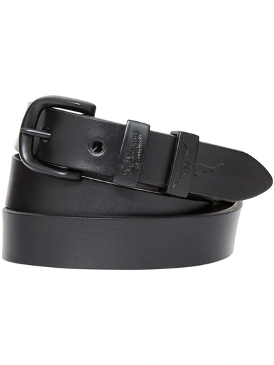 Shop R.m.williams Drover Leather Belt In Black