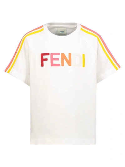 Shop Fendi Kids T-shirt For For Boys And For Girls In White