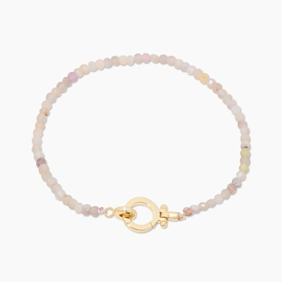 Shop Parker Gem Bracelet (pink Tourmaline) In Gold Plated Brass, Women's