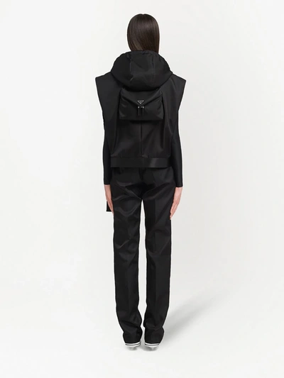 Shop Prada Re-nylon Pocket-detail Vest In Black