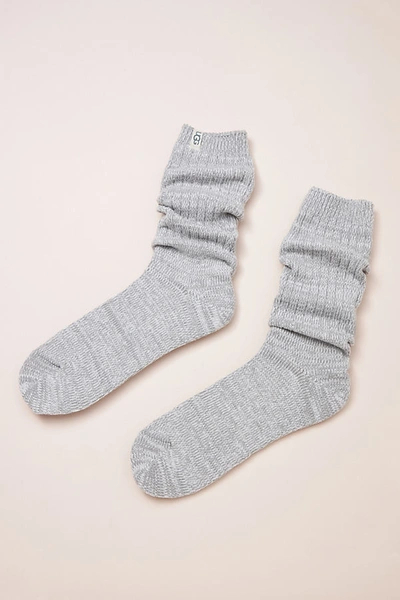 Shop Ugg Slouchy Crew Socks In Grey