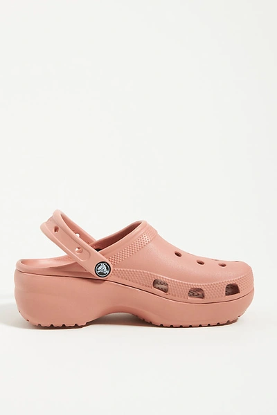 Shop Crocs Classic Platform Clogs In Pink
