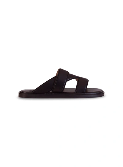 Shop Bottega Veneta Sandals In Nero