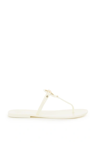 Shop Tory Burch Mini Miller Rubber Sandals In New Ivory (white)