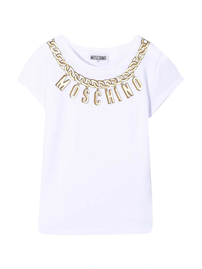 Shop Moschino White T-shirt In Bianco