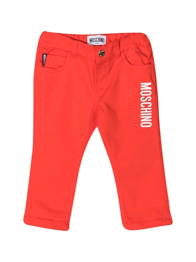 Shop Moschino Red Jeans In Rossa