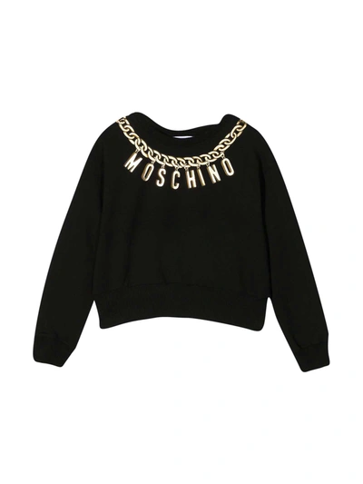 Shop Moschino Black Sweatshirt In Nero