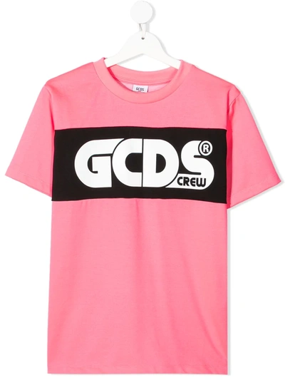 Shop Gcds Teen Logo Print T-shirt In Pink