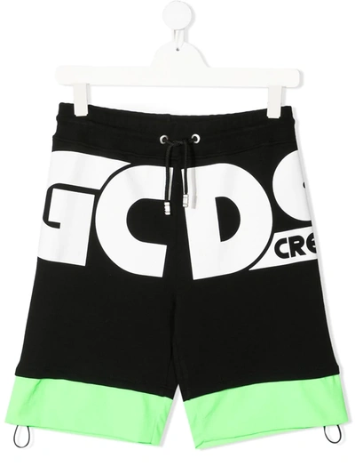 Shop Gcds Logo Print Shorts In Black