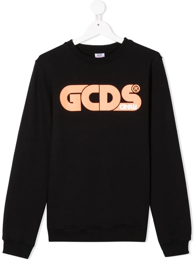 Shop Gcds Teen Logo-print Sweatshirt In Black