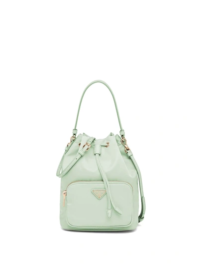 Prada Duet Bucket Shoulder Bag In Green
