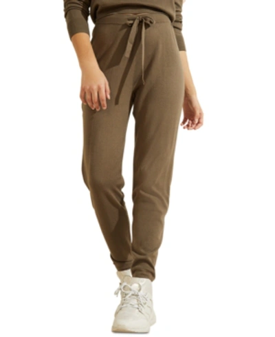 Shop Guess Tanya Jersey Knit Jogger Pants In Asphalt Grey