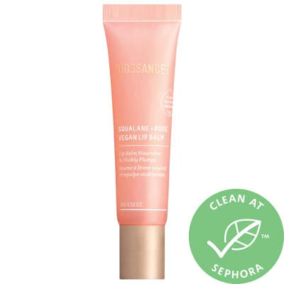Shop Biossance Squalane+ Rose Vegan Lip Balm 0.51 oz/ 15 ml
